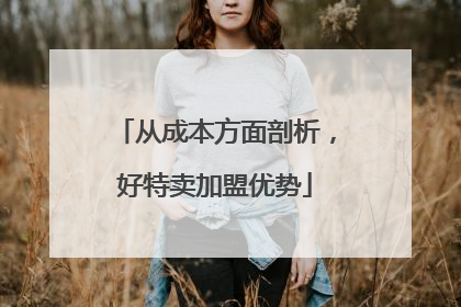 从成本方面剖析，好特卖加盟优势
