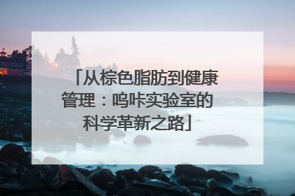从棕色脂肪到健康管理：呜咔实验室的科学革新之路