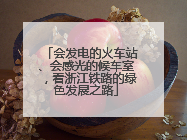 会发电的火车站、会感光的候车室，看浙江铁路的绿色发展之路