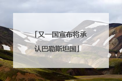 又一国宣布将承认巴勒斯坦国
