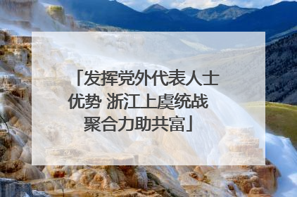 发挥党外代表人士优势 浙江上虞统战聚合力助共富
