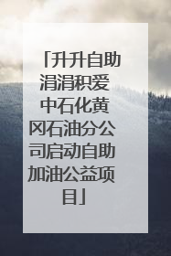升升自助 涓涓积爱 中石化黄冈石油分公司启动自助加油公益项目
