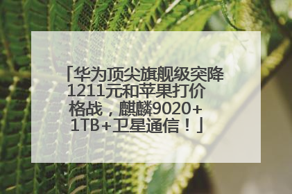 华为顶尖旗舰级突降1211元和苹果打价格战，麒麟9020+1TB+卫星通信！