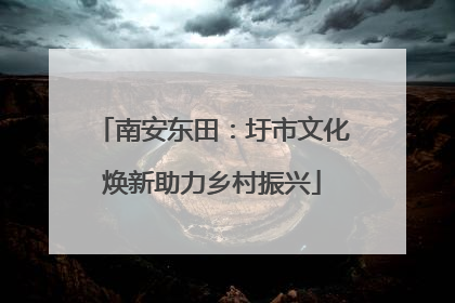 南安东田：圩市文化焕新助力乡村振兴