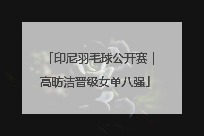 印尼羽毛球公开赛｜高昉洁晋级女单八强