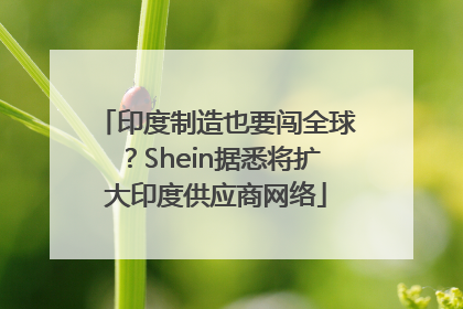 印度制造也要闯全球？Shein据悉将扩大印度供应商网络