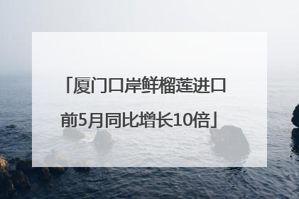 厦门口岸鲜榴莲进口 前5月同比增长10倍