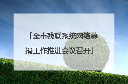 全市残联系统网络募捐工作推进会议召开