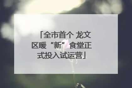 全市首个 龙文区暖“新”食堂正式投入试运营