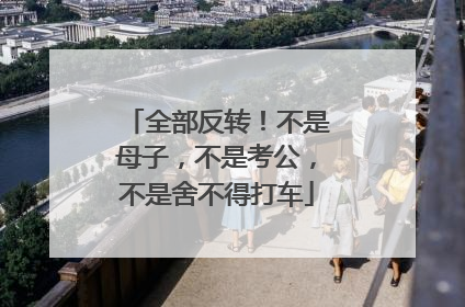全部反转！不是母子，不是考公，不是舍不得打车