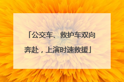 公交车、救护车双向奔赴，上演时速救援