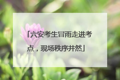 六安考生冒雨走进考点，现场秩序井然