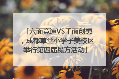 六面竞速VS千面创想，成都草堂小学子美校区举行第四届魔方活动
