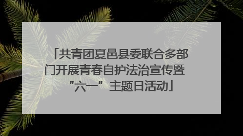 共青团夏邑县委联合多部门开展青春自护法治宣传暨“六一”主题日活动