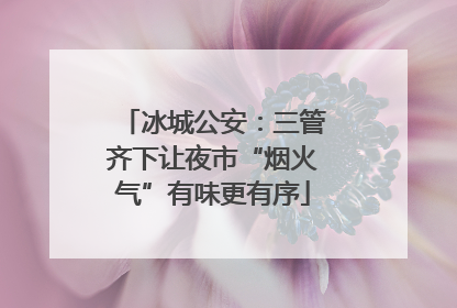 冰城公安：三管齐下让夜市“烟火气”有味更有序