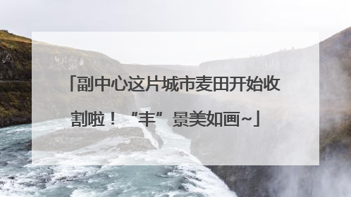 副中心这片城市麦田开始收割啦！“丰”景美如画~