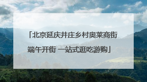 北京延庆井庄乡村奥莱商街端午开街 一站式逛吃游购