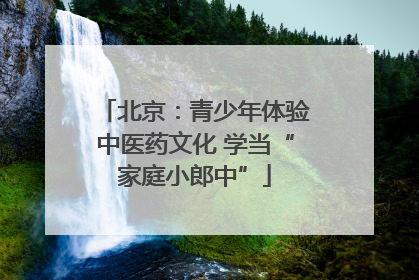 北京：青少年体验中医药文化 学当“家庭小郎中”