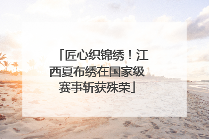 匠心织锦绣！江西夏布绣在国家级赛事斩获殊荣