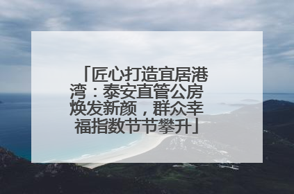 匠心打造宜居港湾：泰安直管公房焕发新颜，群众幸福指数节节攀升