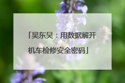 吴东昊：用数据解开机车检修安全密码