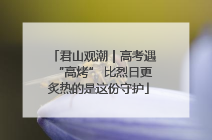 君山观潮｜高考遇“高烤” 比烈日更炙热的是这份守护