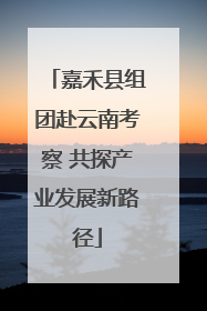 嘉禾县组团赴云南考察 共探产业发展新路径