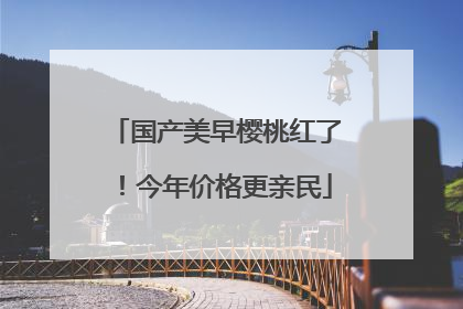 国产美早樱桃红了！今年价格更亲民