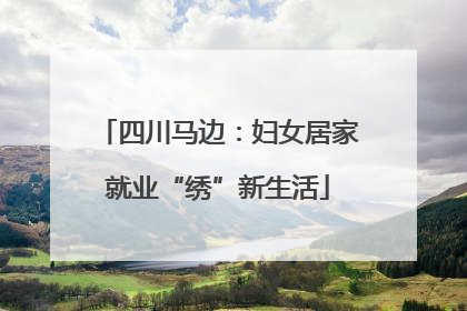 四川马边：妇女居家就业“绣”新生活