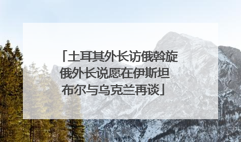 土耳其外长访俄斡旋 俄外长说愿在伊斯坦布尔与乌克兰再谈