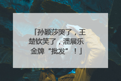 孙颖莎哭了，王楚钦笑了，潘展乐金牌“批发”！