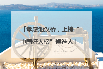 孝感池汉桥，上榜“中国好人榜”候选人