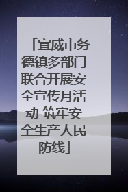 宣威市务德镇多部门联合开展安全宣传月活动 筑牢安全生产人民防线