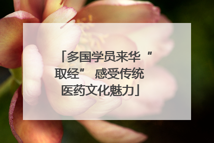 多国学员来华“取经” 感受传统医药文化魅力
