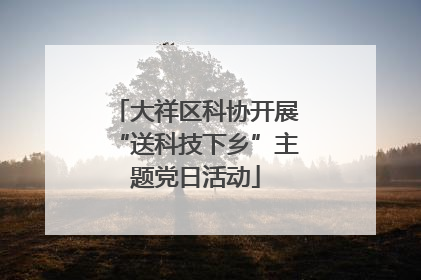 大祥区科协开展“送科技下乡”主题党日活动