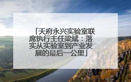 天府永兴实验室联席执行主任梁斌：落实从实验室到产业发展的最后一公里