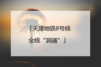 天津地铁8号线全线“洞通”