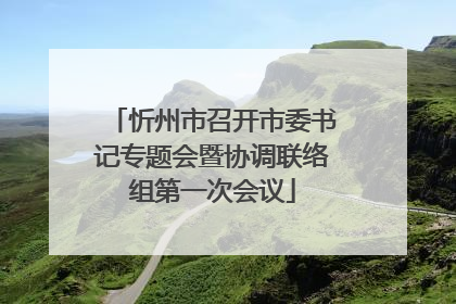 忻州市召开市委书记专题会暨协调联络组第一次会议