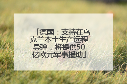 德国：支持在乌克兰本土生产远程导弹，将提供50亿欧元军事援助
