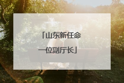 山东新任命一位副厅长