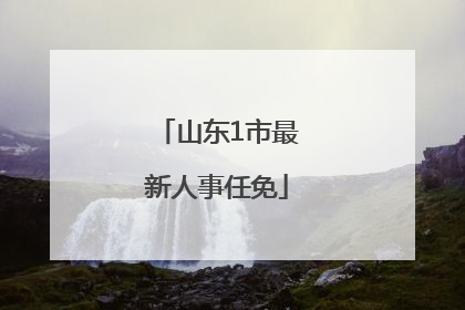 山东1市最新人事任免
