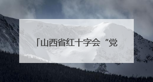 山西省红十字会“党建＋红建”谱新篇