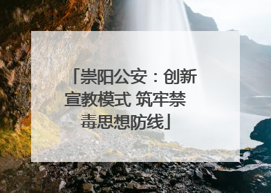 崇阳公安：创新宣教模式 筑牢禁毒思想防线
