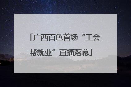 广西百色首场“工会帮就业”直播落幕
