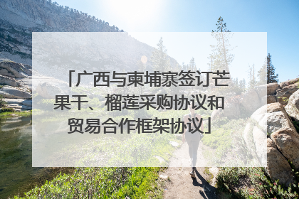 广西与柬埔寨签订芒果干、榴莲采购协议和贸易合作框架协议
