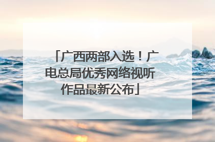广西两部入选！广电总局优秀网络视听作品最新公布
