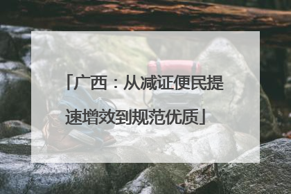 广西：从减证便民提速增效到规范优质