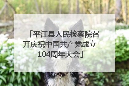 平江县人民检察院召开庆祝中国共产党成立104周年大会