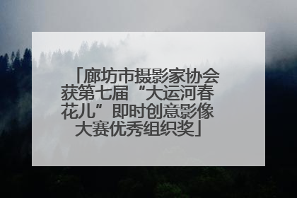 廊坊市摄影家协会获第七届“大运河春花儿”即时创意影像大赛优秀组织奖