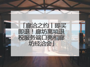 廊洽之约丨即买即退！廊坊离境退税服务端口亮相廊坊经洽会